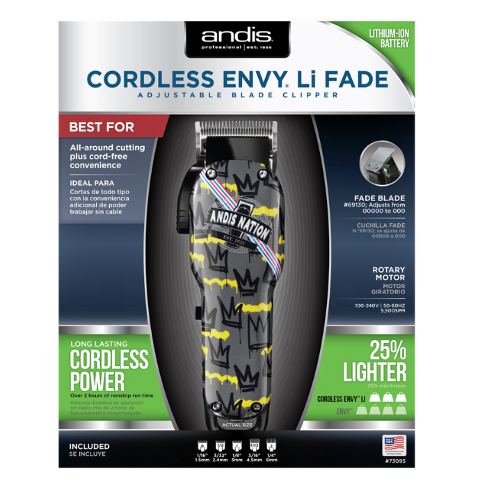 Andis Cordless Envy Li Fade Clipper Andis Nation | SalonDirect
